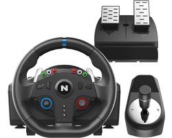 Competitiestuur met Pedalen en Shifter voor PC - 270 Graden Wiel en Nul Dode Zone voor Simulatiegames