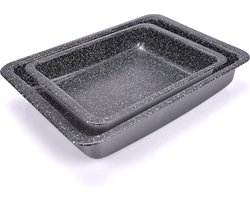 Compleet Lasagne Bakvormen Set van Aluminium met Steen Effect voor Veilig Koken