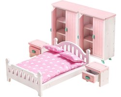 Compleet Meubelspeelset voor Poppenhuis met Bed, Kasten en Accessoires voor Miniatuurpoppen