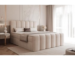 Compleo24-Boxspringbed-200x200-Tweepersoonsbed met Bonell-matras