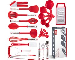 Complete 24-delige Keukengerei Set van Nylon en Roestvrijstaal - Anti-aanbak en Hittebestendig