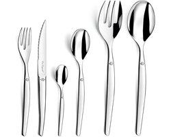 Complete 50-delige bestekset voor 12 personen - Moderne RVS afwerking