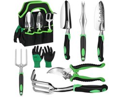 Complete 8-delig tuingereedschap set met opbergtas - lichtgewicht en duurzaam