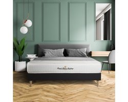 Complete boxspring met matras tweepersoons- Royal Palace Bedding Lancaster zwart - Pocketveren en traagschuim - 120 x 210 cm