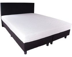 Complete Boxspring Set - Royal Super Deluxe - Antraciet - 140x200 cm - Incl. matras