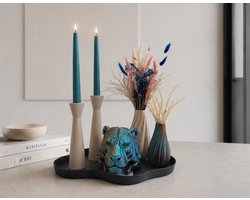 Complete decoratie Set - Tray- vaas- kandelaar- tijger- handgemaakt - handgemaakt - 3D geprint - meerkleurig