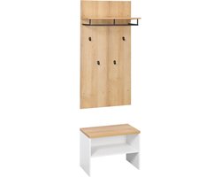 Complete Garderobeset met Zitbank, Kapstok en Schoenenrek voor Gang