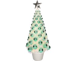Complete kunstkerstboom met lichtjes en ballen groen - Kerstversiering - Kerstbomen - Kerstaccessoires - Kerstverlichting