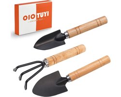 Complete Mini Tuinset met 3 Stukken, Inclusief Mini Schep en Hark voor Kinderen, Ideaal voor Binnenplanten en Bonsai Verzorging