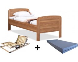 Complete set ledikant Senioren / seniorenbed 90x200cm eiken