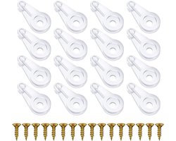 Complete Set van 80 Stuks Glazen Retainer Clips, 4mm Plastic Klemmen voor Glazen Panelen en Spiegels, Inclusief Gouden Schroeven voor Kasten en Deuren
