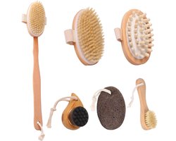 Complete Set van Badborstels voor Lichaams- en Voetverzorging met Pumice Steen en Gezichtsmassage Borstel voor Peeling en Ontspanning