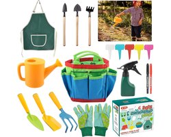 Complete Tuinset voor Kinderen met Tuinhandschoenen, Waterkan, Schep, Hark en Schort - Perfecte Speelgoed voor Jongens en Meisjes