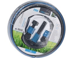 Complete tuinslang set met verbindingsstukken en sproeikop - Tuinier/tuin benodigdheden