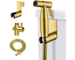 Complete Wandbidetset voor Toilet met Handdouche en RVS Bevestiging voor Persoonlijke Hygiëne en Huisdieren