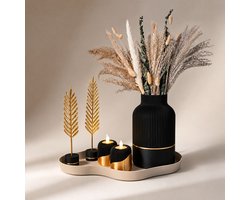 Complete Woondecoratie Set — Tray - waxine - handgemaakt - Luxury lifestyle - 3D geprint - japandi