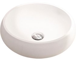 Composiet opbouw waskom Rondo Ø36cm mat wit