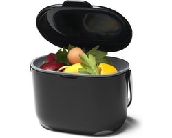 Compost Caddy GFT afvalbakje met losse binnenemmer - 3 l - zwart / grijs