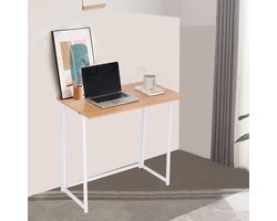 Computer Bureau - 80x45x74cm - Huishoudelijke - Opvouwbare - Bureau - Studie Tafel - Bespaar Ruimte - Notebook Office Desktop - Oak