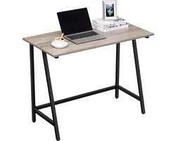 Computer Desk with Steel Frame Rustic Top Work Table for Office and Home Study Easy Assembly, 100 x 50 x 75 cm, Industrial,