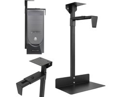 Computer Houder - PC Ophanging - Bureau Organisatie - Verstelbare Afmetingen - 30 kg Draaglast - Zwart