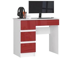 Computertafel - met 4 laden | Ergonomisch bureau | Hoogwaardige kwaliteit | Modern design | Voor thuis en kantoor