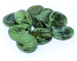 Concorde Decoratie/hobby stenen/kiezelstenen - edelstenen kleuren groen - 250 gram / 2 a 3 cm - klein formaat