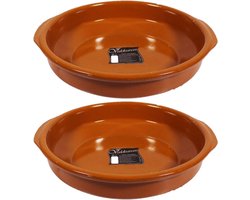 Concorde Tapas ovenschaal/serveerschaal Alicante - Set van 2x stuks - groot - met handvatten - 40 cm