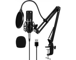 Condensator Microfoon met Arm - Microfoon voor PC - USB - Met Standaard - Gaming