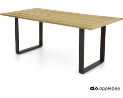 Condor dining table 190x90x75, top SVLK teak Natural, base aluminium Black