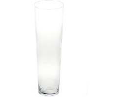 Conische bloemenvaas glas - H60 cm - Glazen bloemenvaas taps lopend - Decoratieve boeketten vazen