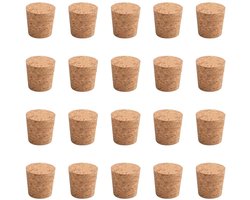 Conische houten kurken - Stevig en veelzijdig - 20 stuks - 25 x 30 x 30 mm