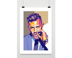 Conor McGregor Poster - UFC - MMA - Proper 12 - posters - formaat 50x70cm - Wanddecoratie - Pop Kunst - Sport - BS1349 - Met Witte Rand - passe-partouts stijl