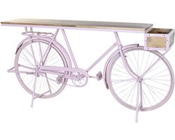 Console DKD Home Decor Fiets 180 x 41 x 94 cm Licht Roze Ijzer Mangohout