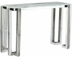 Console DKD Home Decor Kristal Zilverkleurig Staal Wit 120 x 45 x 78 cm