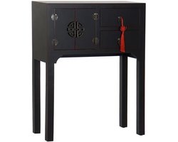 Console DKD Home Decor Zwart Rood Spar Hout MDF (63 x 26 x 83 cm)