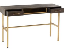 Console Janis 120cm 2laden Mango Hout/Ijzer Bruin/Goud