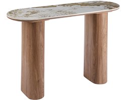 Console Sirius Goudbruin - Steen - Rechthoek - 120x40cm - Hoogte 76 cm