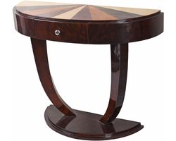 Console Table Art Deco cat987 Palazzo Exklusiv Wall Table, Wood Veneer, Brown, Table Console, Hallway Table - ShopVlot