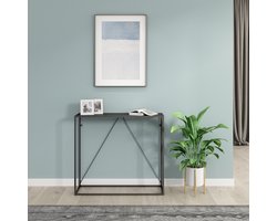 Console tafel Austevoll 90x30x80 cm staal zwart