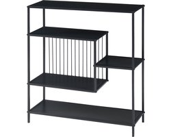 Console tafel Beesel metaal 65,5x60x20 cm zwart [en.casa]