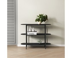 Console tafel Enebakk sidetable 70x90x32 cm zwart mat