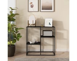 Console tafel Strömstad sidetable 80x80x26 cm zwart mat