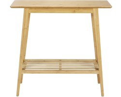 Console tafel van bamboe KONA, met plank, 80 x 76 x 30 cm, WENKO