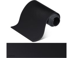 Console Tafelhoes van Leer voor Smalle Sofa Tafel - Bescherming en Stijl voor TV Meubel (120x30cm, Zwart)