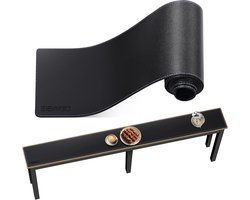 Console Tafelhoes van Leer voor Smalle Tafels, Ideaal voor Sofa en TV Meubels (200x15cm, Zwart) - Bescherming, Stijl en Duurzaamheid