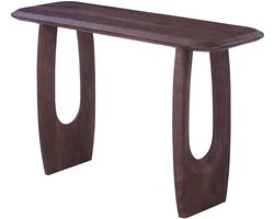 Console/Sidetable Braga 120 cm Deens ovaal – massief mangohout – donkerbruin