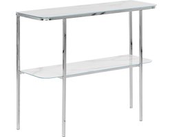 Consoletafel CALVERT Veiligheidsglas Zilver