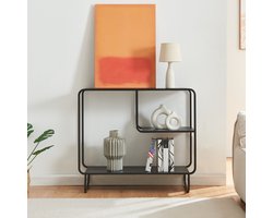 Consoletafel Færder 91,5x33x80,5 cm zwart mat [en.casa]