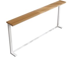 Consoletafel - Halmeubel bijzettafel - Ruimte Organiseren - Hout met metaal - 100x20x90 cm - Bruin